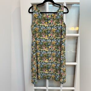 Vintage Guy Buffett Collection For Reyn Spooner 80’s Art Zoo Animal Dress Size S